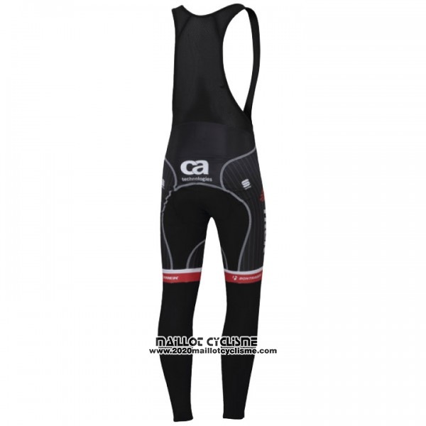 2017 Maillot Ciclismo Trek Segafredo Rouge et Noir Manches Longues et Cuissard